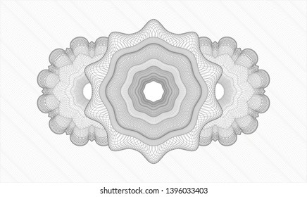 Grey passport money rosette. Vector Illustration. Detailed.