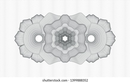 Grey passport money rosette. Vector Illustration. Detailed.