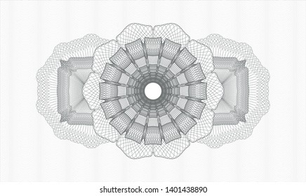 Grey passport money rosette. Vector Illustration. Detailed.