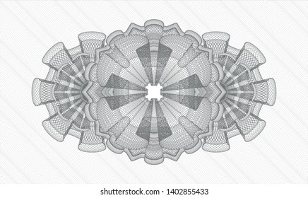 Grey passport money rosette. Vector Illustration. Detailed.
