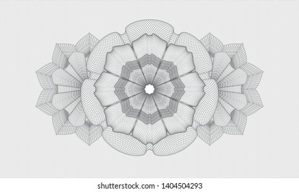 Grey passport money rosette. Vector Illustration. Detailed.