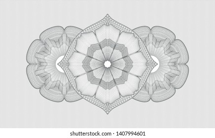 Grey passport money rosette. Vector Illustration. Detailed.
