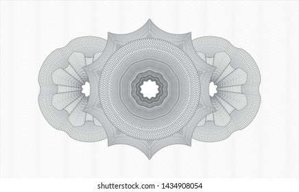 Grey passport money rosette. Vector Illustration. Detailed.