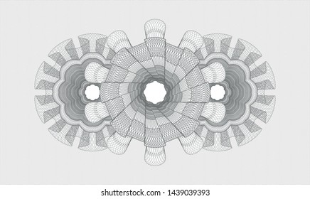 Grey passport money rosette. Vector Illustration. Detailed.