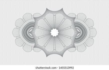 Grey passport money rosette. Vector Illustration. Detailed.
