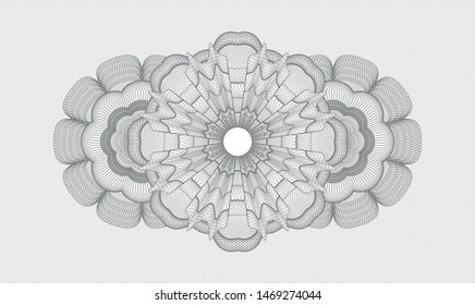 Grey passport money rosette. Vector Illustration. Detailed.
