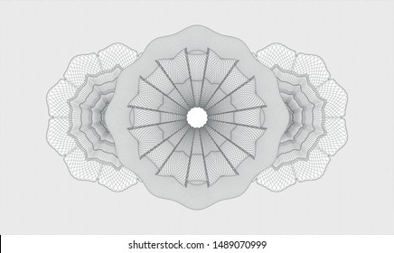 Grey passport money rosette. Vector Illustration. Detailed.