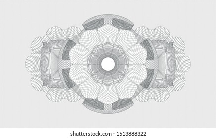Grey passport money rosette. Vector Illustration. Detailed.
