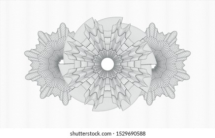 Grey passport money rosette. Vector Illustration. Detailed.