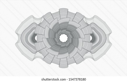 Grey passport money rosette. Vector Illustration. Detailed.