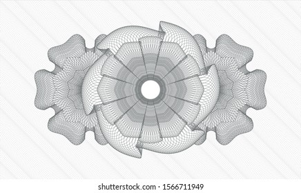 Grey passport money rosette. Vector Illustration. Detailed.