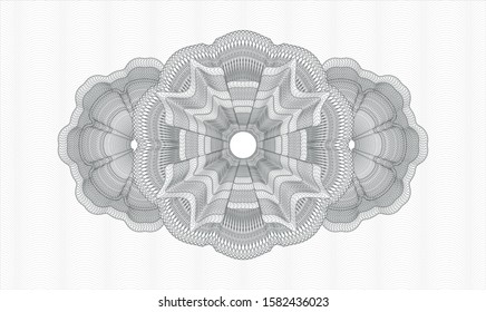 Grey passport money rosette. Vector Illustration. Detailed.