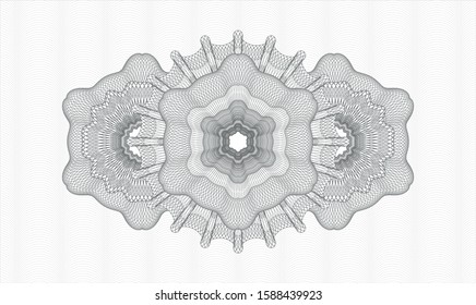 Grey passport money rosette. Vector Illustration. Detailed.