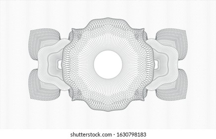 Grey passport money rosette. Vector Illustration. Detailed.