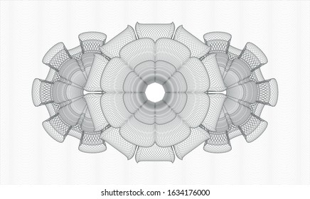 Grey passport money rosette. Vector Illustration. Detailed.