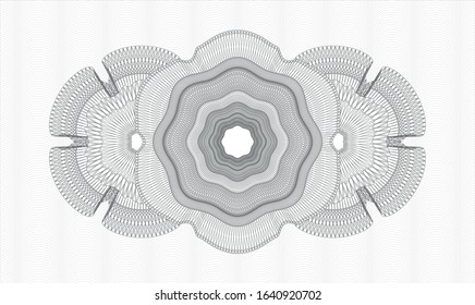 Grey passport money rosette. Vector Illustration. Detailed.