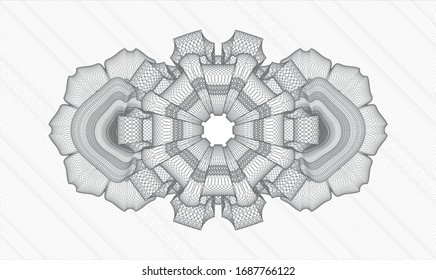 Rosette con dinero del pasaporte gris. Ilustración vectorial. Detallado.