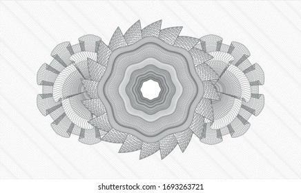 Grey passport money rosette. Vector Illustration. Detailed.