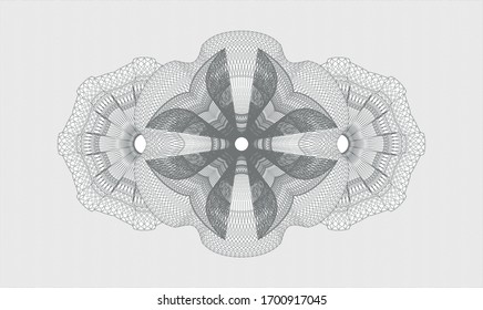 Rosette con dinero del pasaporte gris. Ilustración vectorial. Detallado.