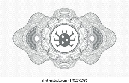 Grauer Pass Geld Rosette. Vektorillustration Illustration. Detaillierte Beschreibung mit Fehlersymbol