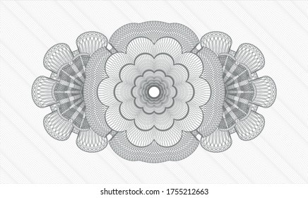 Grey passport money rosette. Vector Illustration. Detailed 