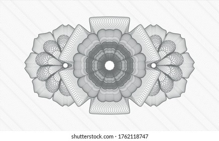 Rosette con dinero del pasaporte gris. Ilustración vectorial. Detallado 