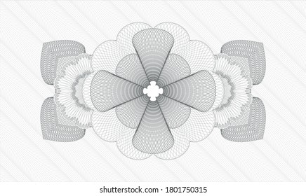 Grey passport money rosette. Vector Illustration. Detailed 