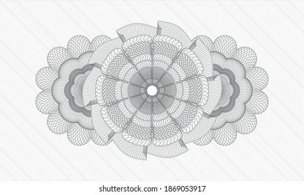 Rosette con dinero del pasaporte gris. Ilustración vectorial. Detallado 