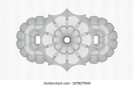 Rosette con dinero del pasaporte gris. Ilustración vectorial. Detallado 