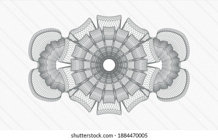 Rosette con dinero del pasaporte gris. Ilustración vectorial. Detallado 
