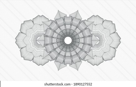 Rosette con dinero del pasaporte gris. Ilustración vectorial. Detallado 