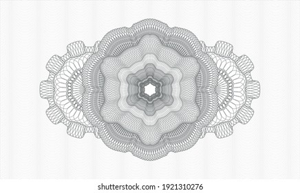 Grey passport money rosette. Vector Illustration. Detailed 