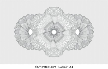 Rosette con dinero del pasaporte gris. Ilustración vectorial. Detallado 