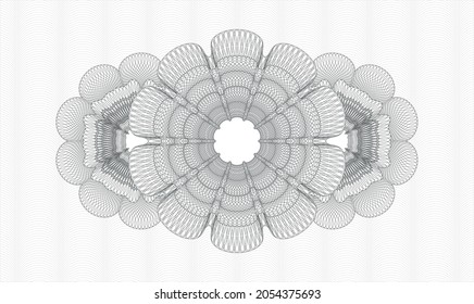 Grey passport money rosette. Vector Illustration. Detailed 