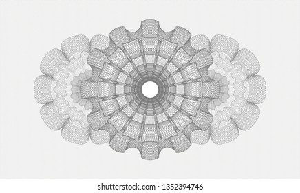 Grey passport money style rosette