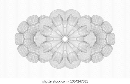 Grey passport money style rosette