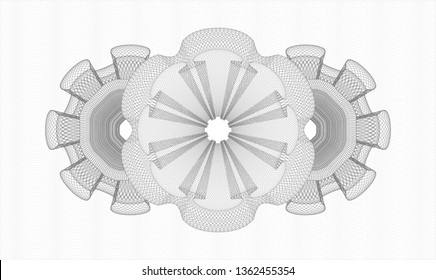 Grey passport money style rosette