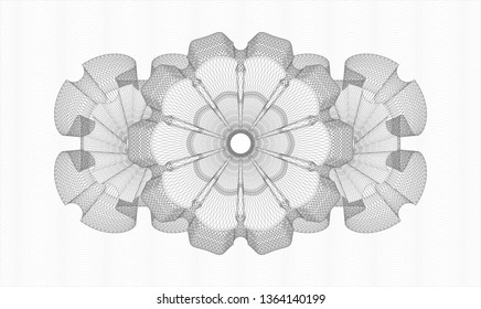 Grey passport money style rosette