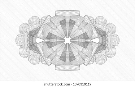 Grey passport money style rosette