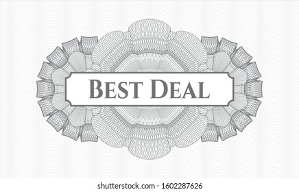 Grey passport rosette with text Best Deal inside