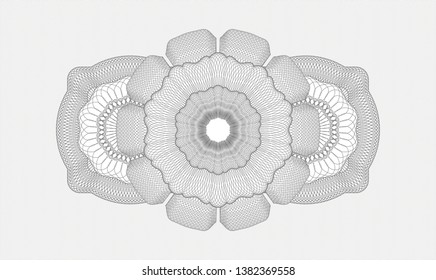 Grey passport rosette. Vector Illustration. Detailed.