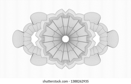 Grey passport rosette. Vector Illustration. Detailed.