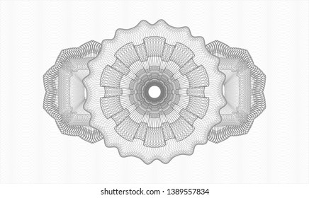 Grey passport rosette. Vector Illustration. Detailed.