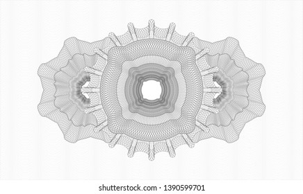 Grey passport rosette. Vector Illustration. Detailed.