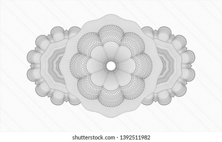 Grey passport rosette. Vector Illustration. Detailed.