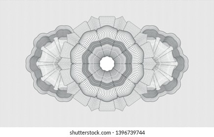 Grey passport rosette. Vector Illustration. Detailed.