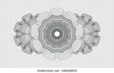 Grey passport rosette. Vector Illustration. Detailed.