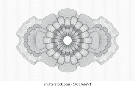 Grey passport rosette. Vector Illustration. Detailed.