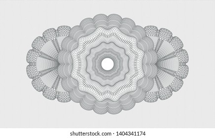 Grey passport rosette. Vector Illustration. Detailed.