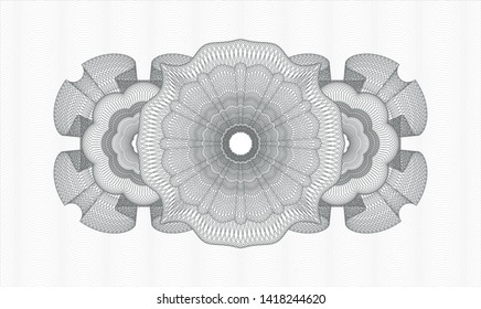 Grey passport rosette. Vector Illustration. Detailed.